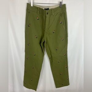 Women’s Green Embroidered Pants